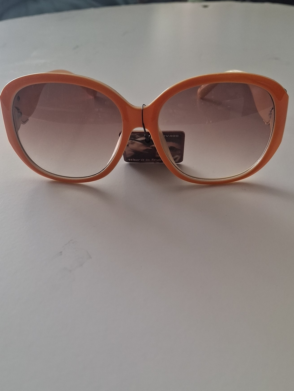 Women's Oversized Peach Sunglasses - Unbranded